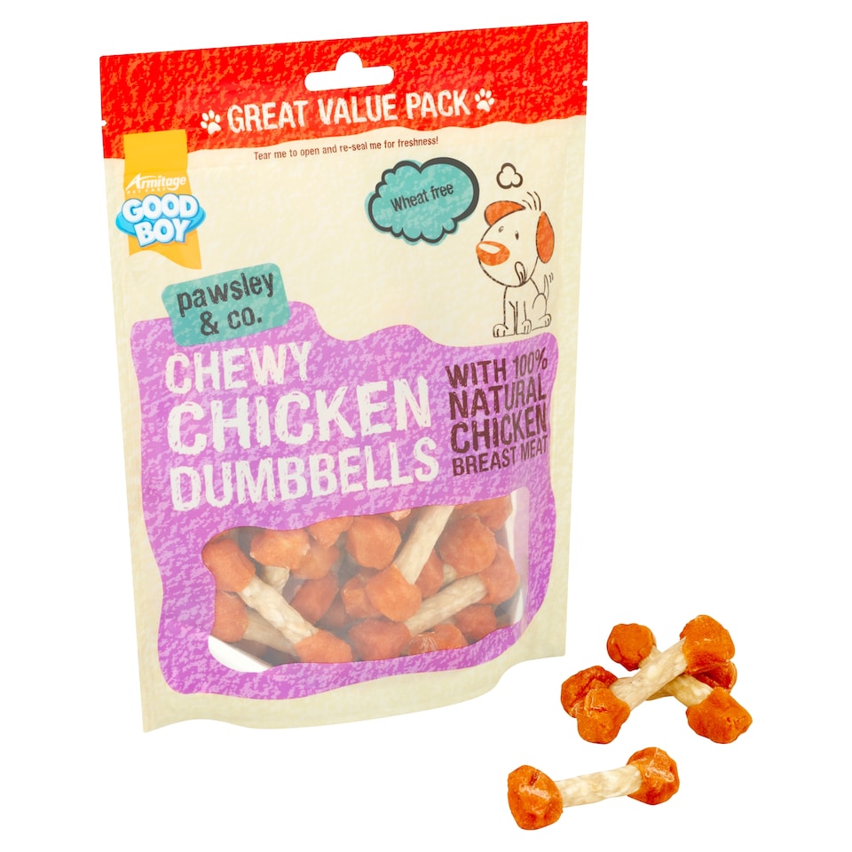 image 1 of Good Boy Chewy Chicken Dumb Bells 350G