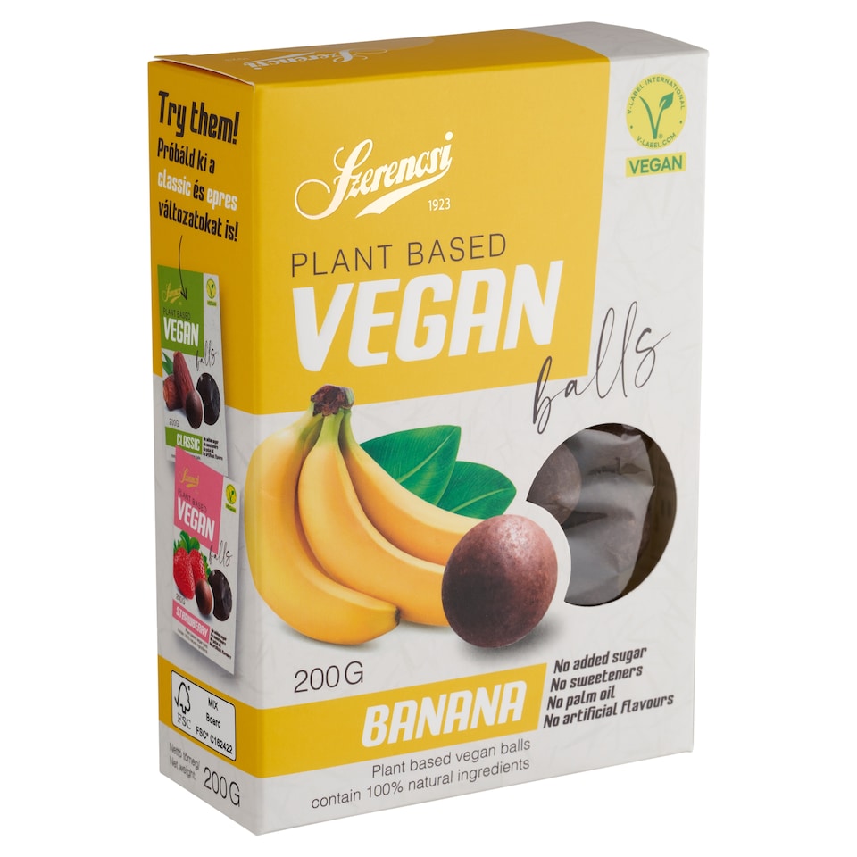 Szerencsi kakaómasszával bevont datolyapaszta alapú banános golyó 200 g  1. kép