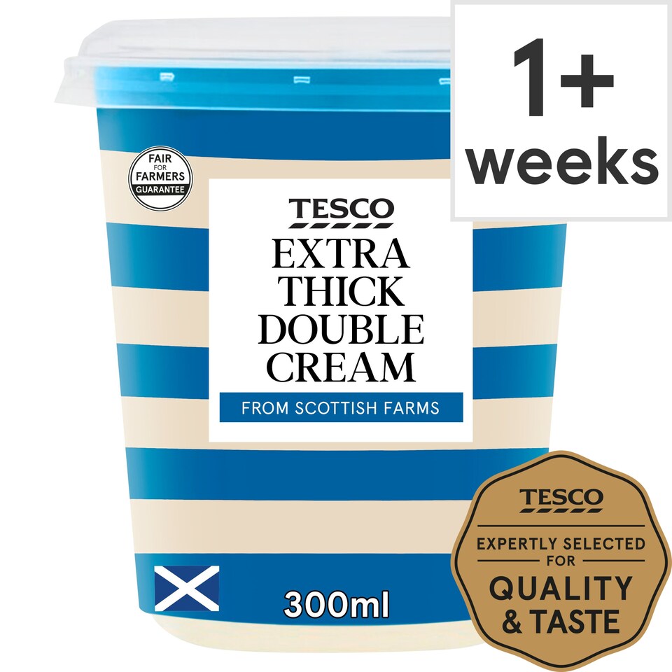 Tesco Extra Thick Double Cream 300Ml Tesco Groceries