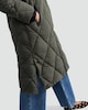 image 4 of F&F Quilted Longline Shower Resistant Zip Up Coat in Khaki