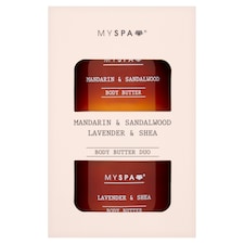 MY SPA BODY BUTTER DUO MANDARIN & SANDALWOOD/ LAVENDER & SHEA 2X250ml