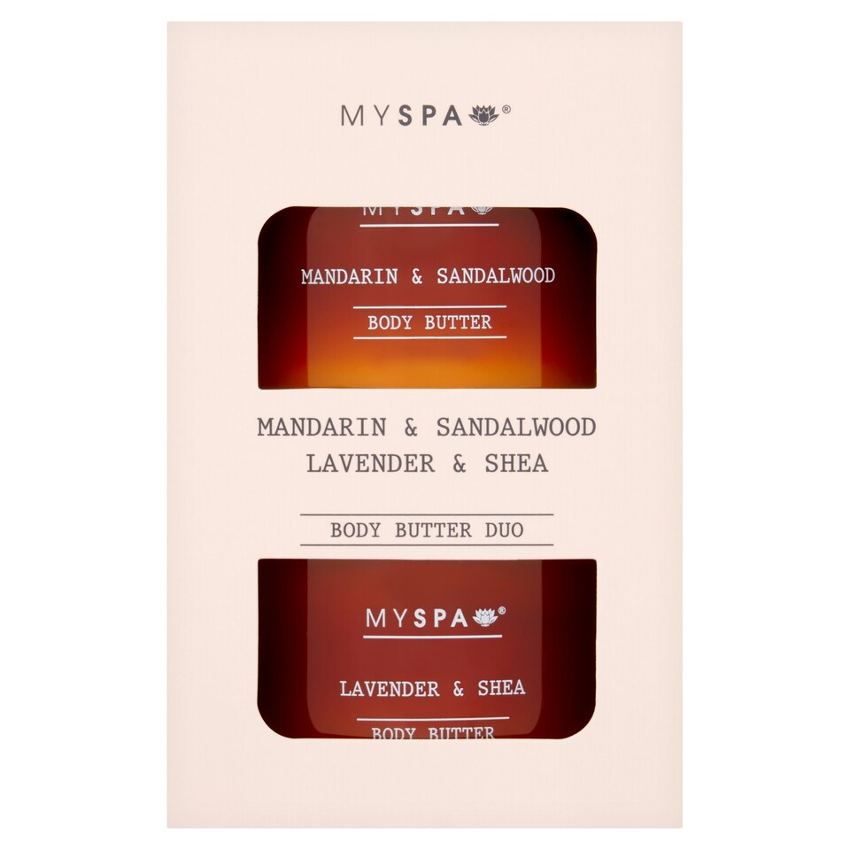 MY SPA BODY BUTTER DUO MANDARIN & SANDALWOOD/ LAVENDER & SHEA 2X250ml
