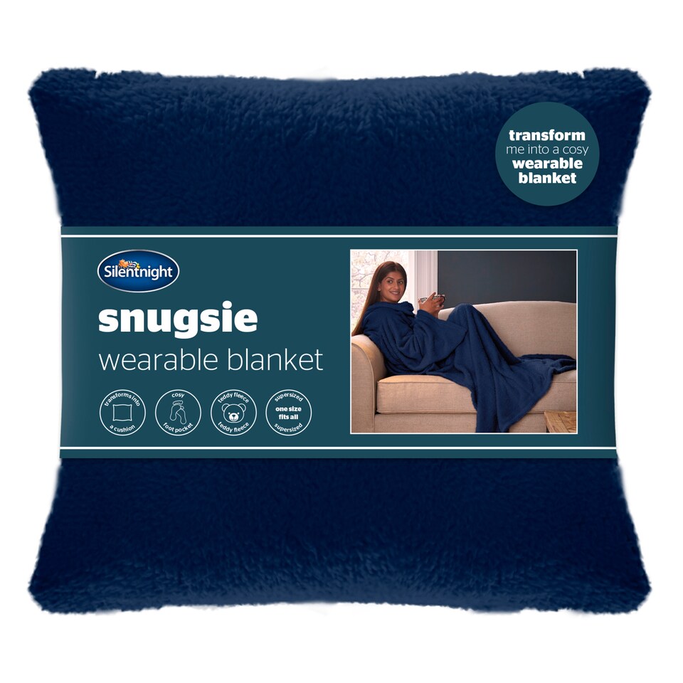 image 1 of Silent Night Navy Snugsie Blanket