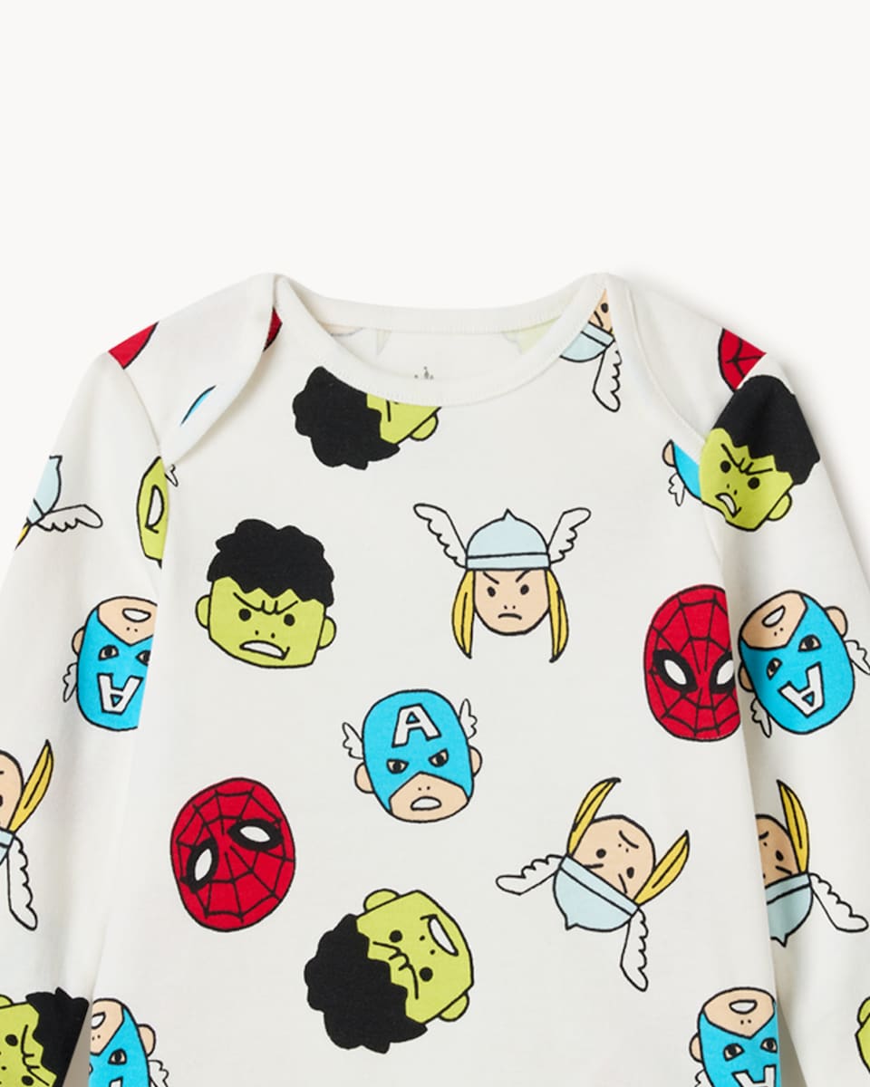 image 1 of Marvel 2-Pack Pure Cotton Pyjama Sets in Navy