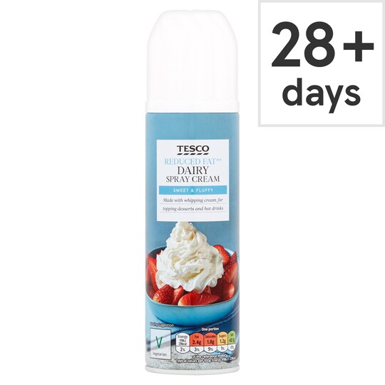 Tesco 30 Less Fat Dairy Spray Cream 250g Tesco Groceries