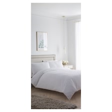  West Park White Crinkle Duvet Set King