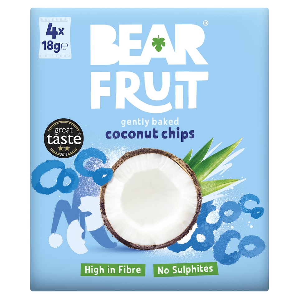 image 1 of BEAR Fruit Dried Coconut Chips 4x18g
