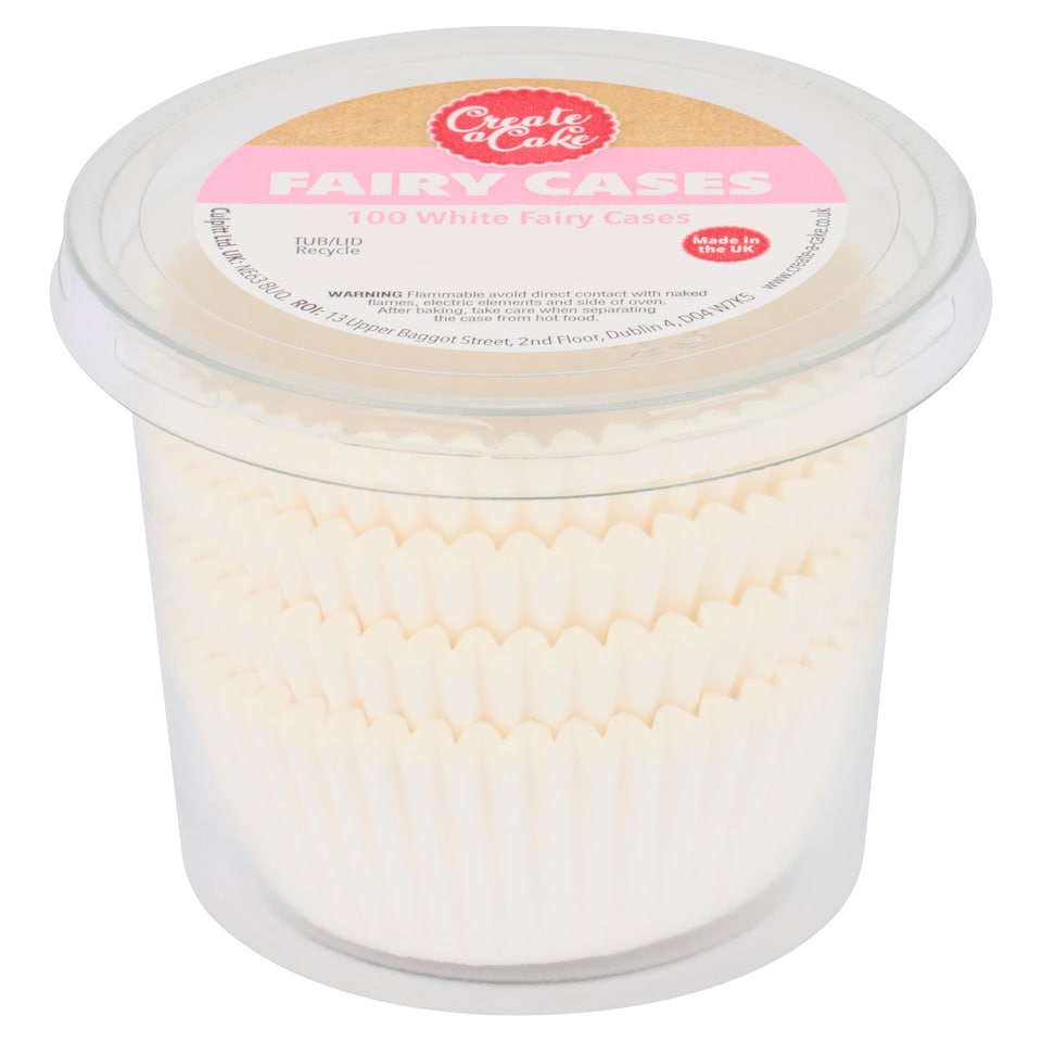 Create A Cake White Fairy Cake Cases 100