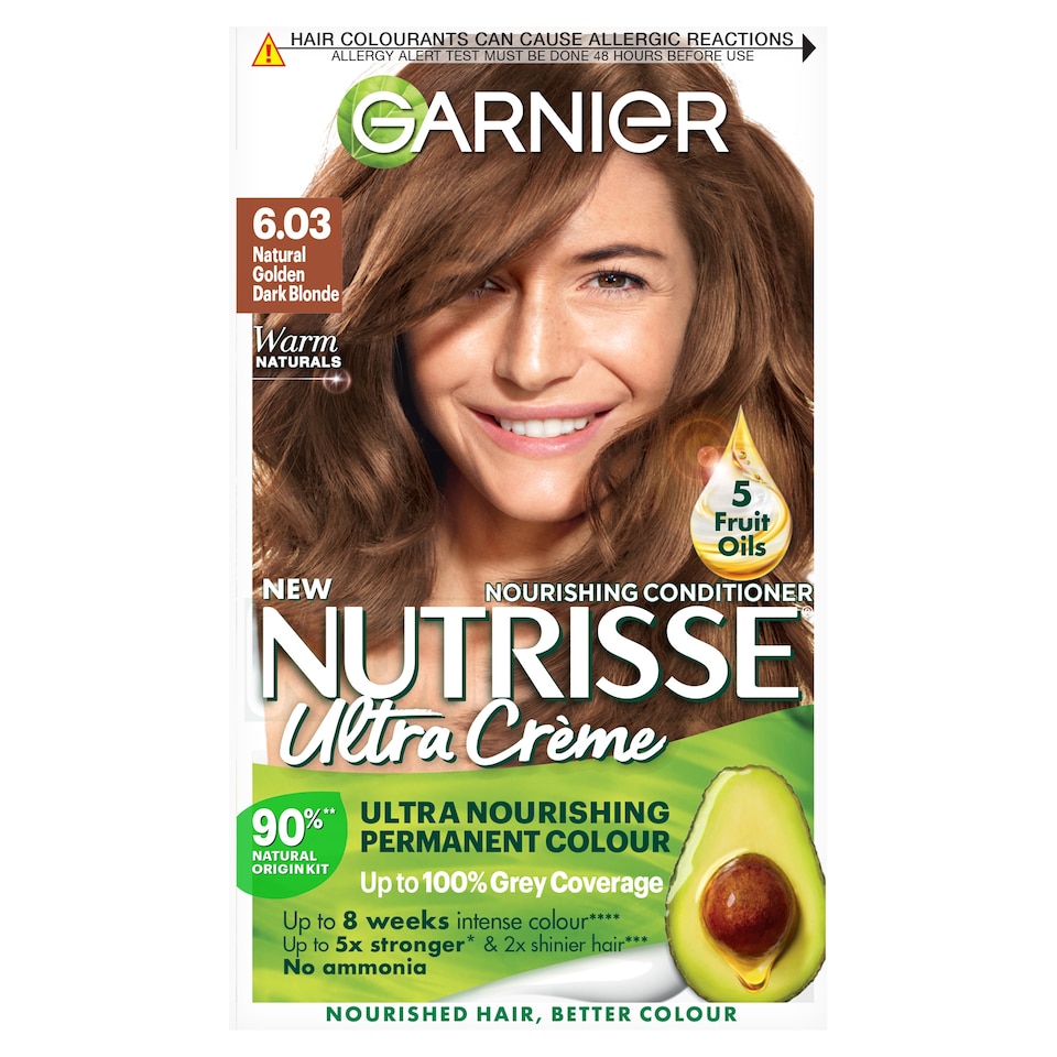 image 1 of Garnier Nutrisse Naturals 6.03 Natural Golden Dark Blonde Permanent Hair Dye