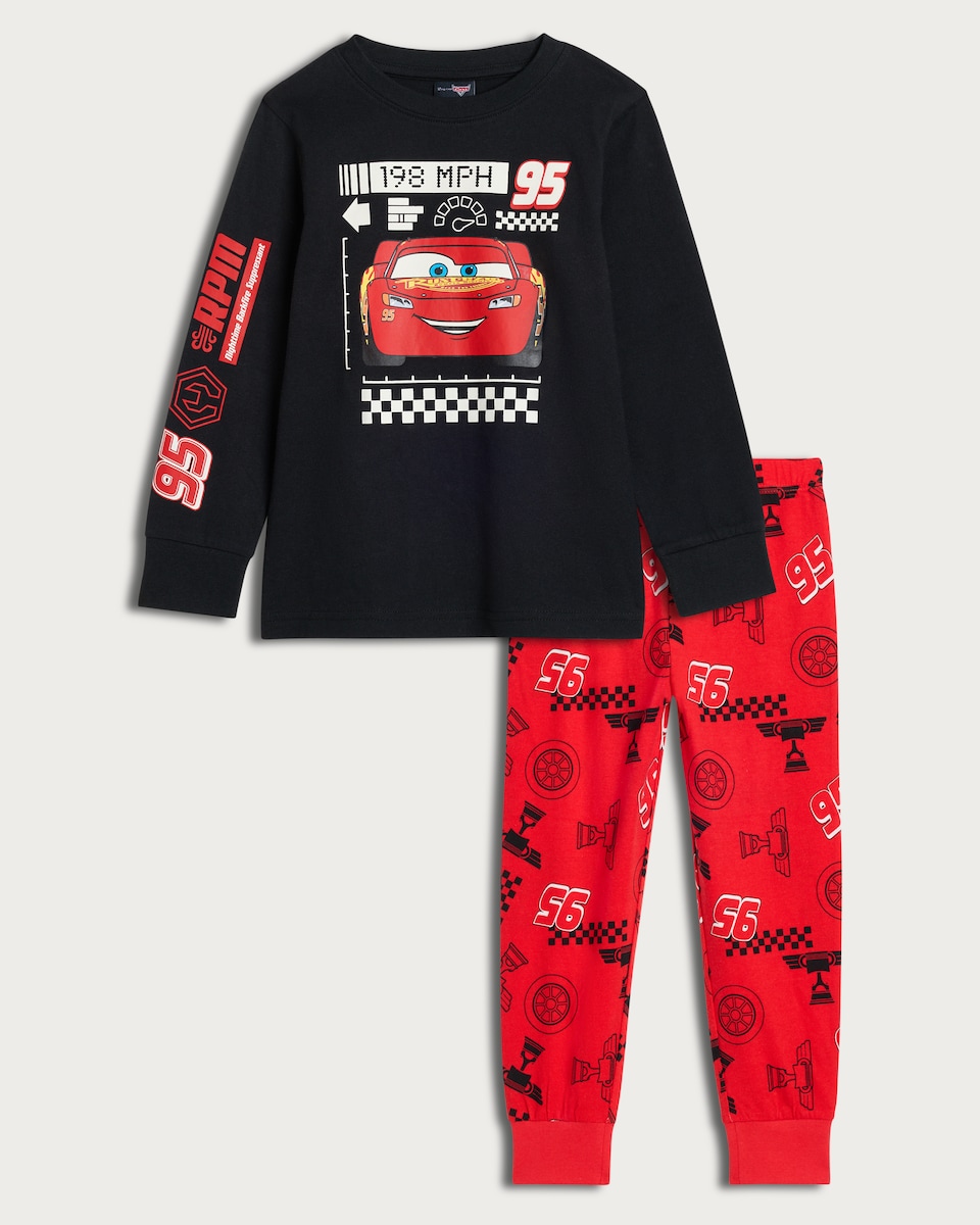 Disney Cars Pure Cotton Lightning McQueen Print Pyjamas in Multi