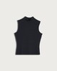 image 4 of F&F Ribbed Turtle Neck Sleeveless Top in Black