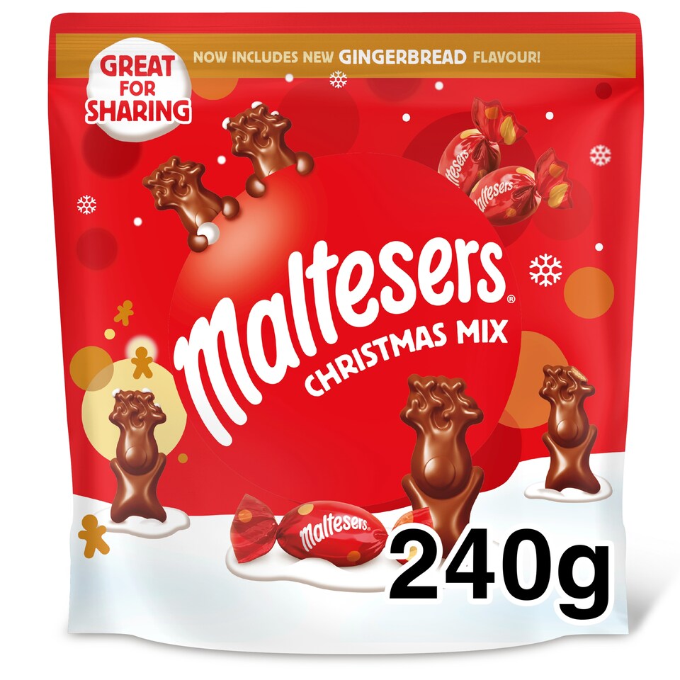 Maltesers Milk Chocolate Christmas Mix Pouch 240g