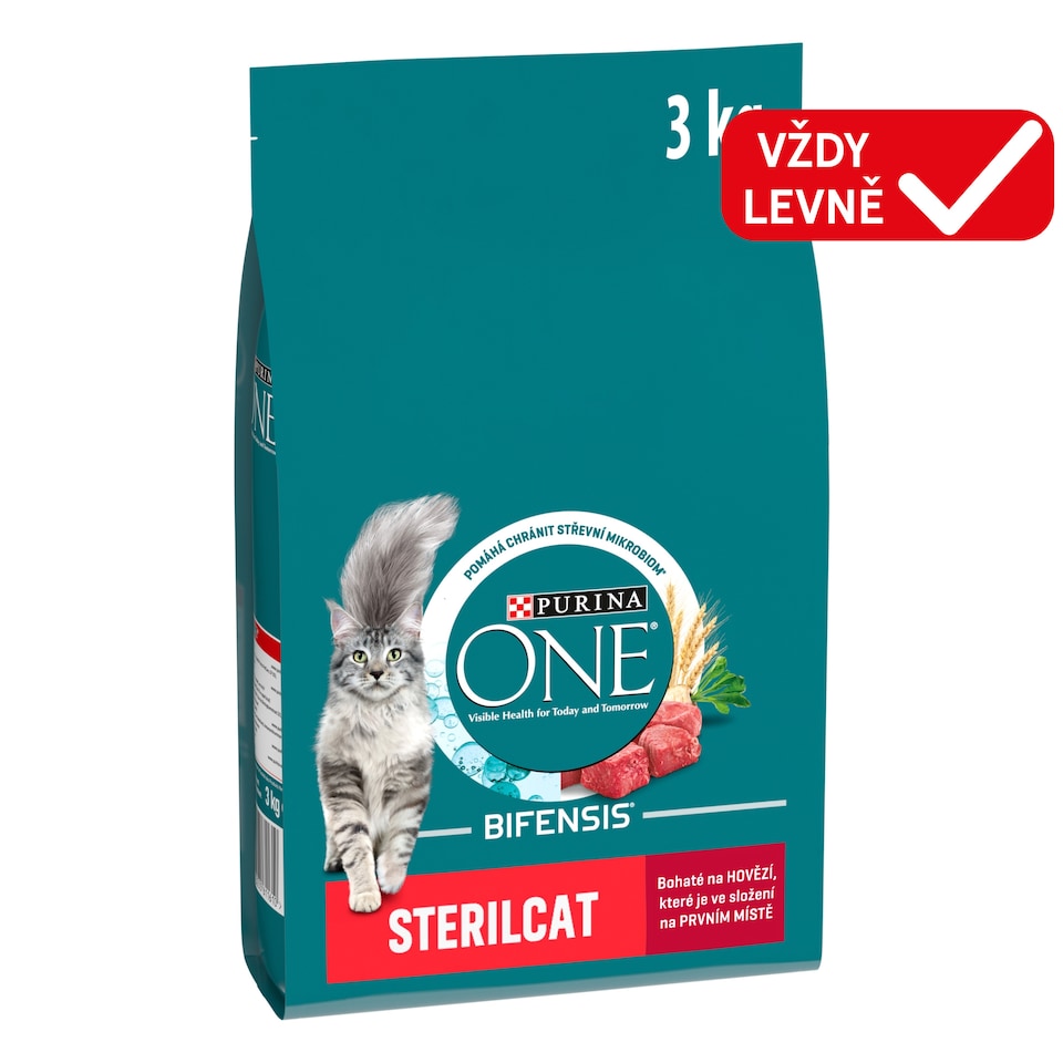 Obrázek 1 pro produkt Purina ONE Bifensis Sterilised granule pro kočky hovězí 3kg