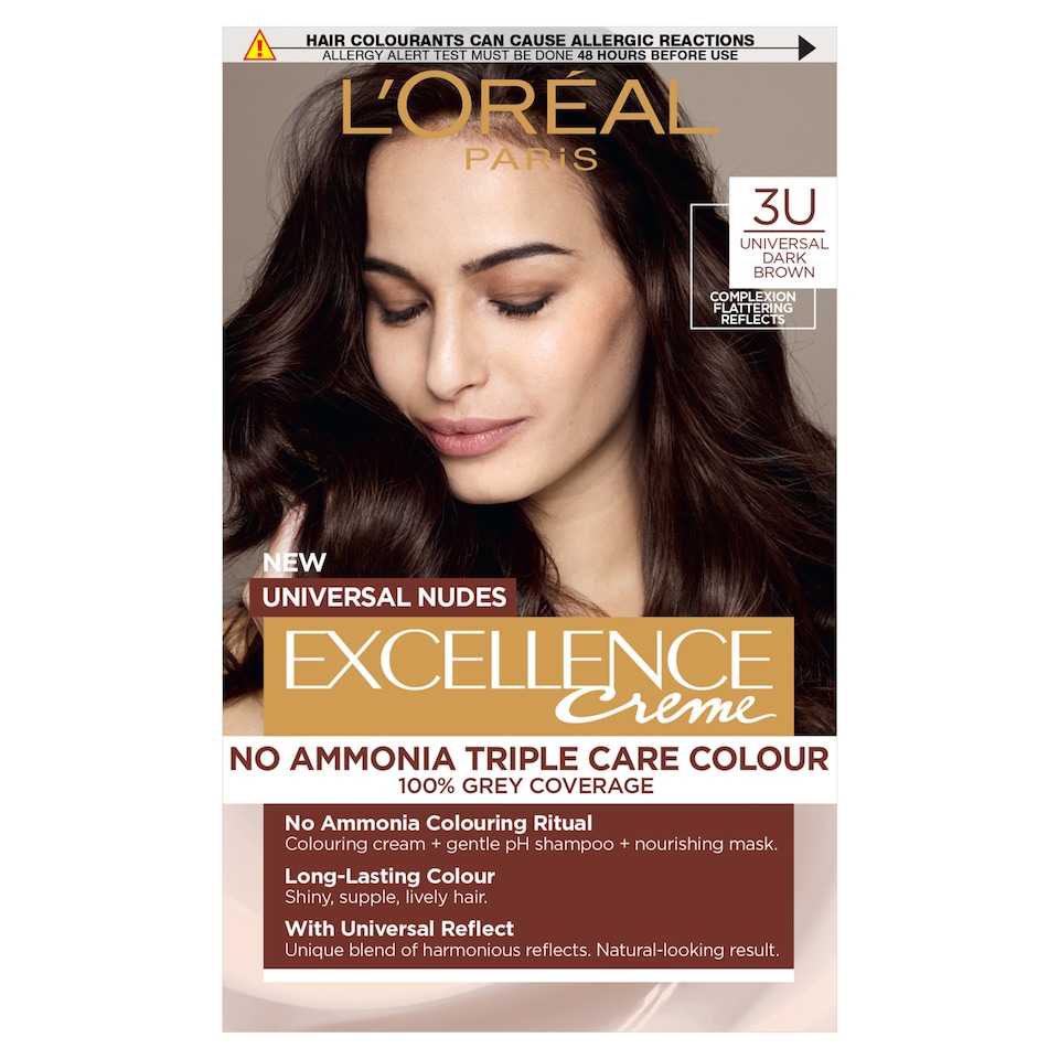 image 1 of L'Oreal Paris Excellence Universal Nudes 3U Dark Brown Permanent Hair Dye