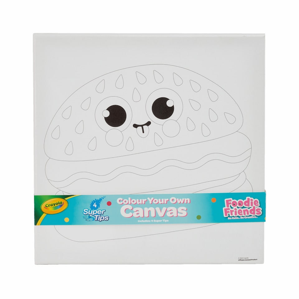 image 1 of Crayola Canvas with 4 Pens Foodie Friends