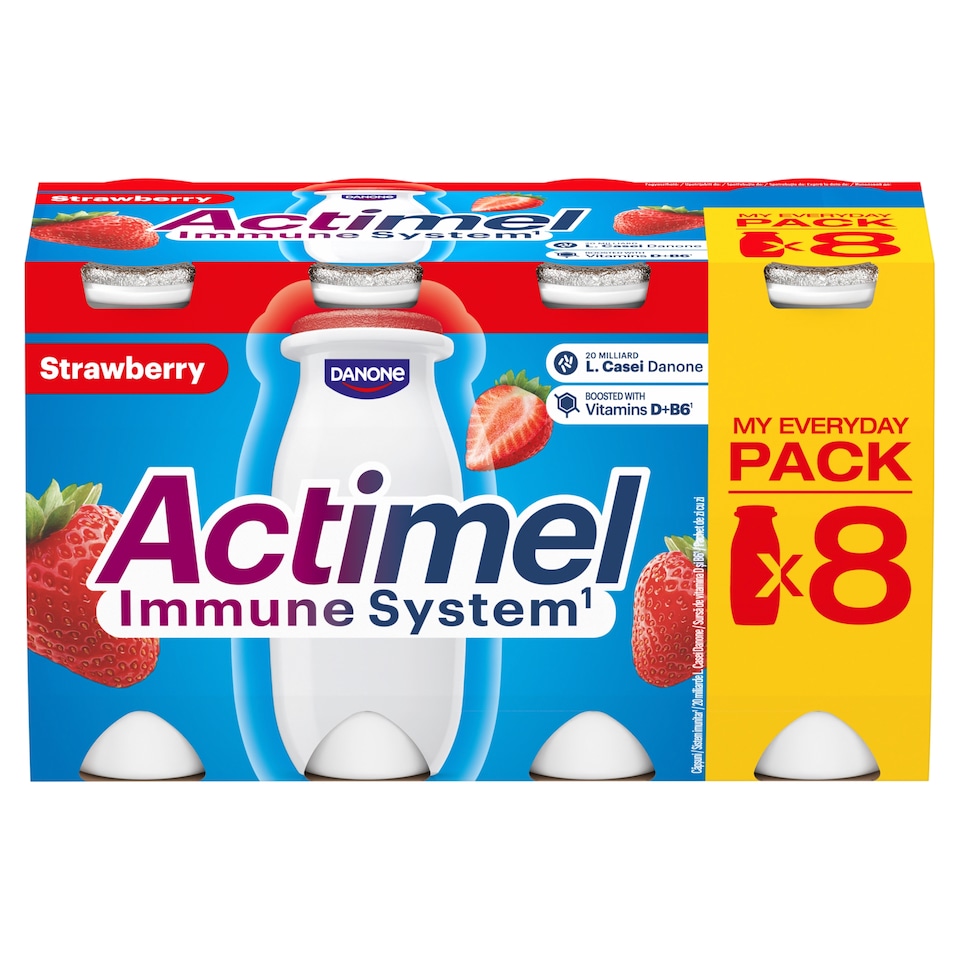 Danone Actimel eperízű zsírszegény, fermentált ital B6- és D-vitaminnal 8 x 100 g (800 g)