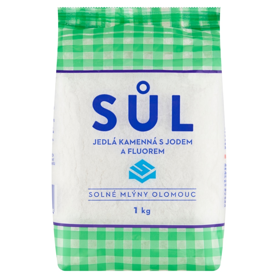 Solné Mlýny Kamenná jedlá soľ jódovaná s fluórom 1 kg