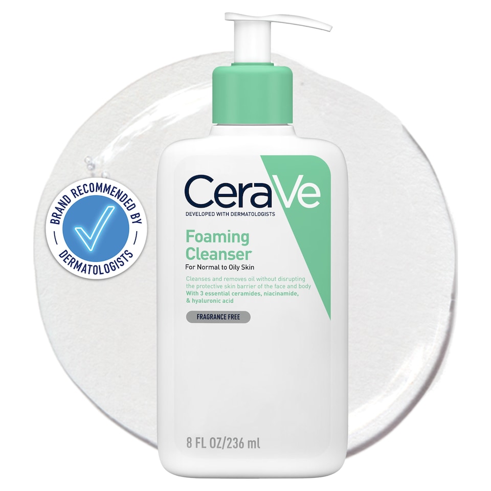 image 1 of CeraVe Foaming Cleanser with Niacinamide for Normal to Oily Skin 236ml