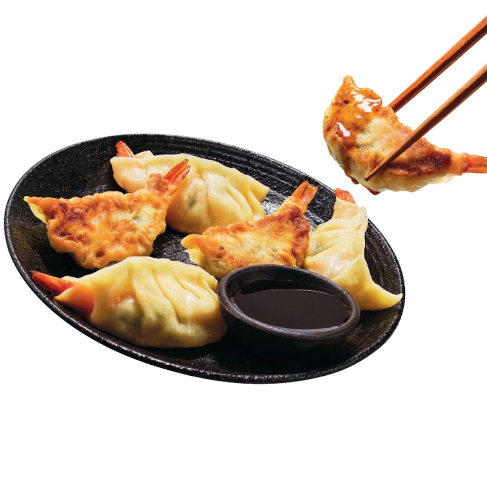 image 1 of Tesco TASTE DiSCOVERiES Prawn Gyoza with Ponzu Dip 180g