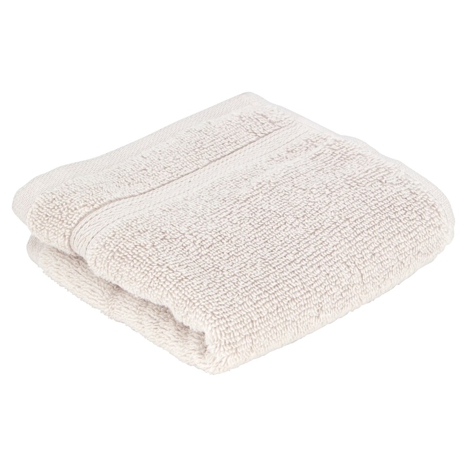 Tesco Supersoft Cotton 2 Pack Face Cloth Pale Grey