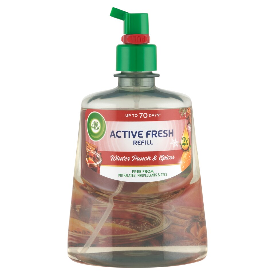 Air Wick Active Fresh Gyümölcsös Téli Puncs utántöltő 228 ml  1. kép