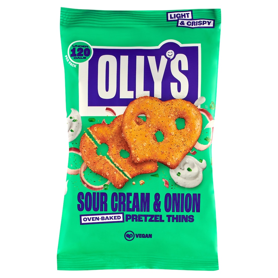 Olly's Pretzel Thins - Vegan Sour Cream & Onion 35g