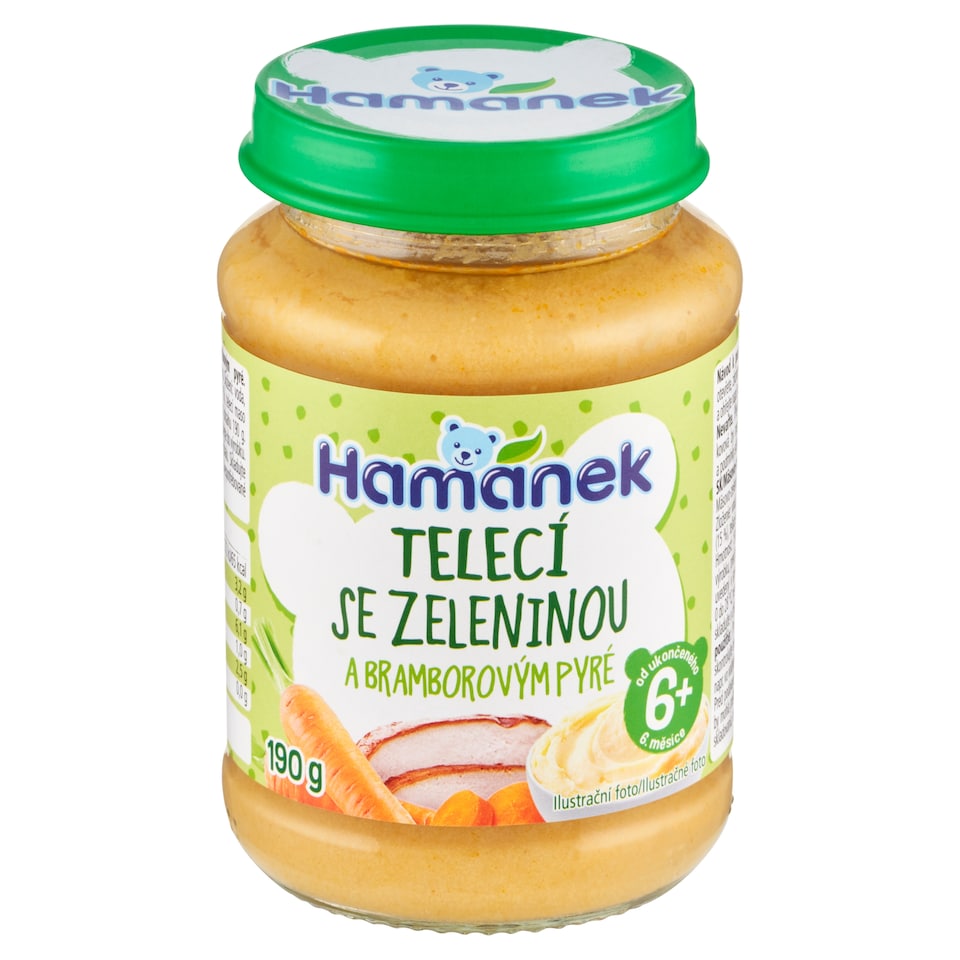 Obrázek 1 pro produkt Hamánek Telecí se zeleninou a bramborovým pyré 190g