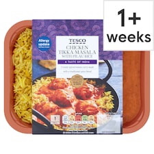 Tesco Chicken Tikka Masala And Pilau Rice 400G