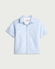 image 4 of F&F Boys 2-Piece Palm Tree Print Shirt and T-Shirt Set in Blue