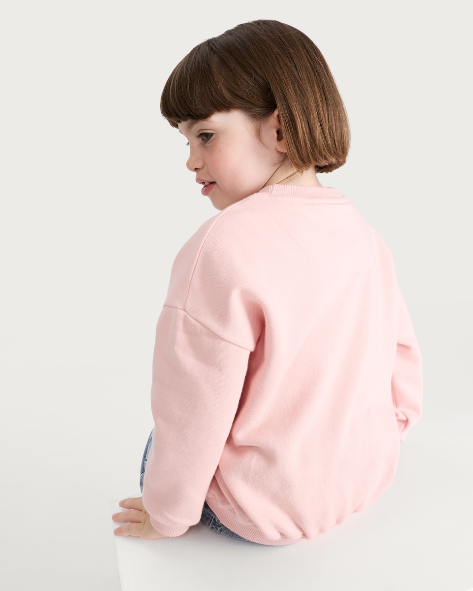 image 1 of Disney Bambi Cotton Rich Crew Neck Sweatshirt in Pink