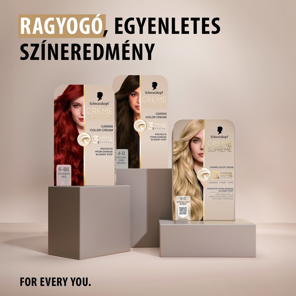 Schwarzkopf Creme Supreme tartós hajfesték 6-88 vöröses sötétszőke  1. kép