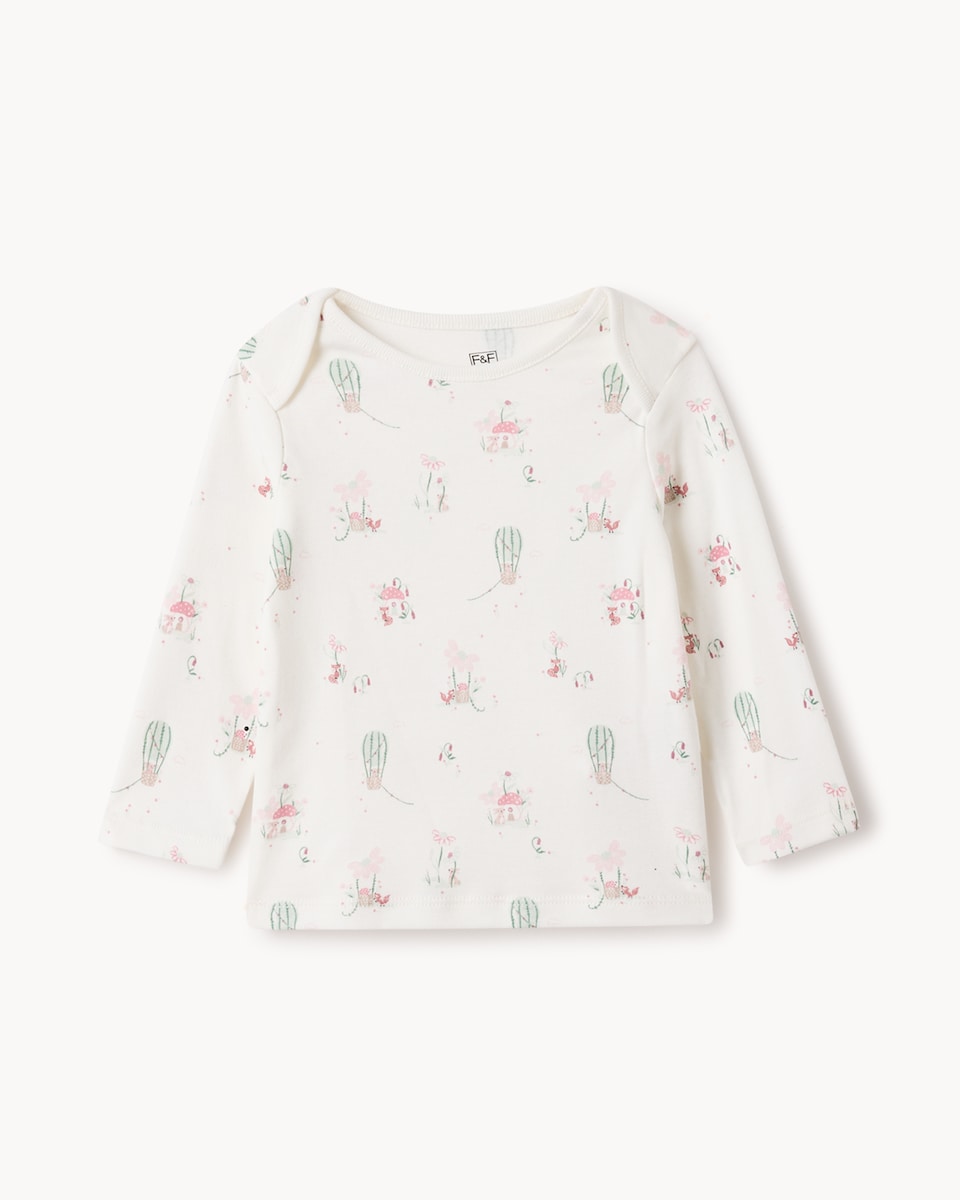 image 1 of F&F Baby 2-Pack Pure Cotton Pyjama Sets in Pink