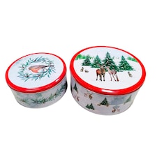 Tesco Frosted Forest Tins