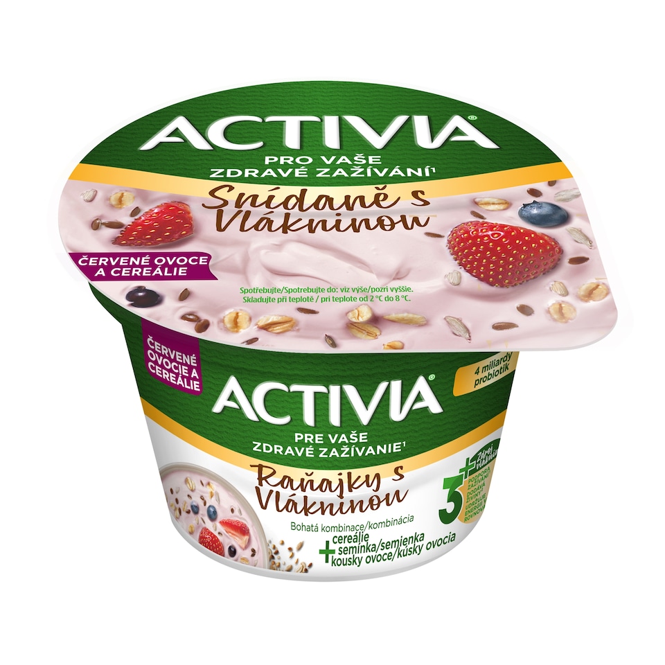 obrázok 1 z ACTIVIA Raňajky s vlákninou Červené ovocie 170g
