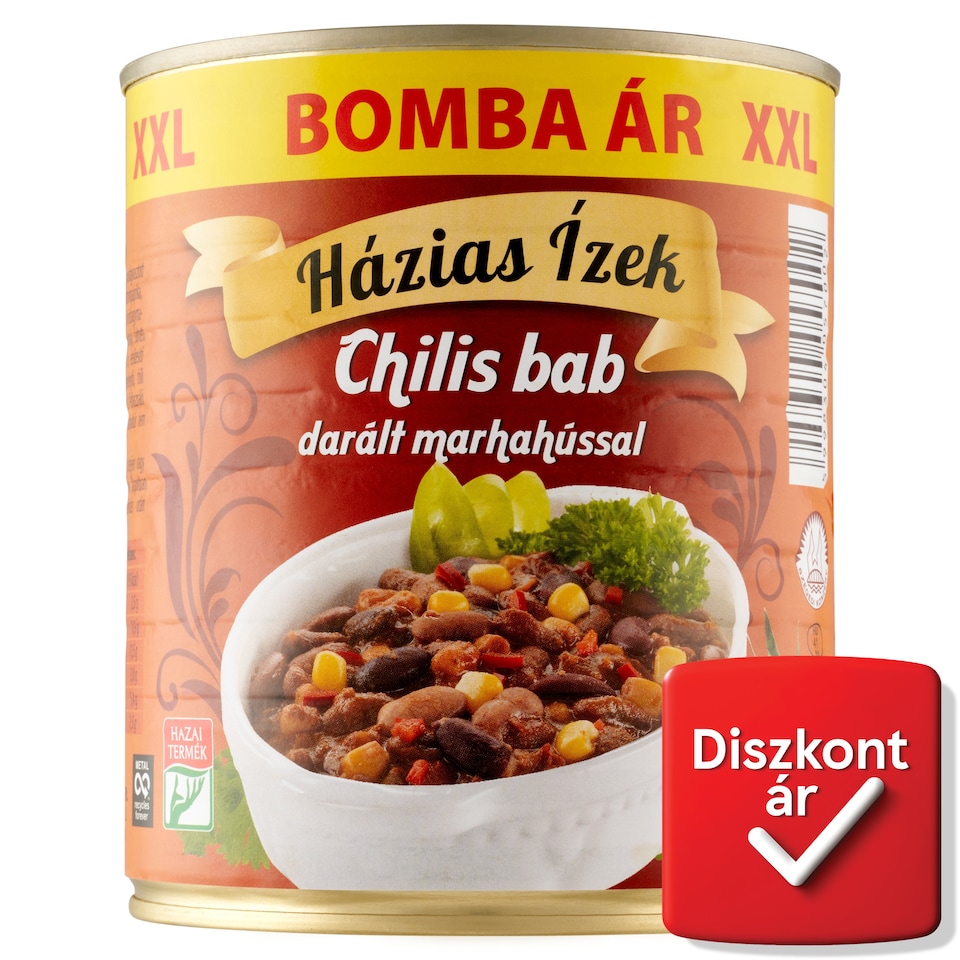 Házias Ízek Chili Bean with Minced Beef 800 g