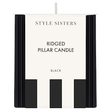 Style Sisters Ridged Pillar Candle Small 400G Assorted