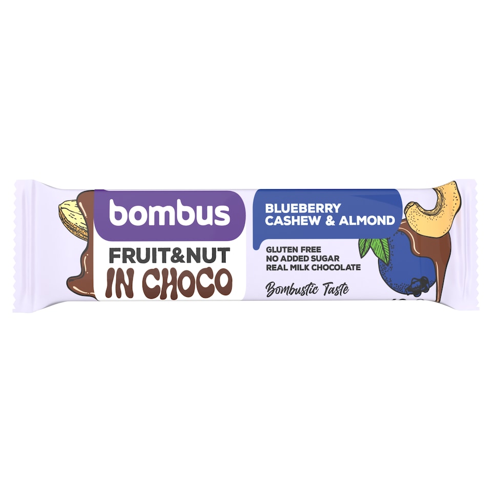Bombus Fruit & Nut in Choco Blueberry & Cashew & Almond 40 g