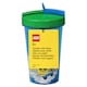 image 1 of LEGO Iconic Boy Blue Transparent Tumbler with Straw 500 ml