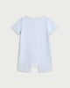 image 2 of F&F Baby Organic Cotton Ribbed Short Sleeved Romper in Blue