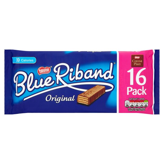 Blue Riband Milk Chocolate Biscuits 16 Pack 308.8G Tesco Groceries