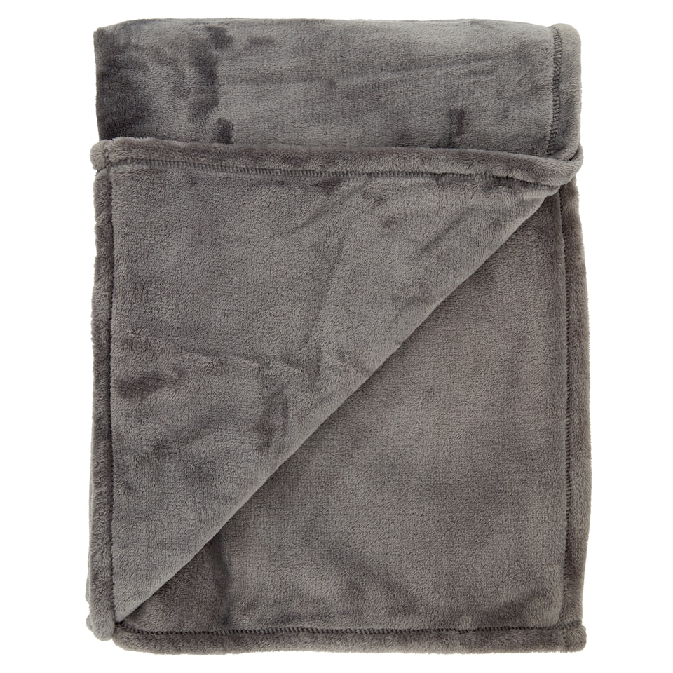 F&F Home Oversized Super Soft Throw - Grey