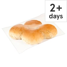 Tesco Large White Bap 4 Pack