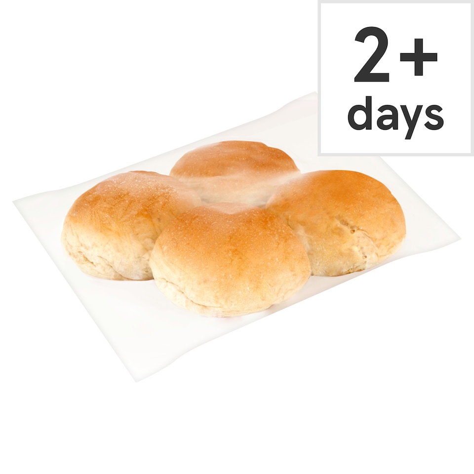 Tesco Large White Bap 4 Pack