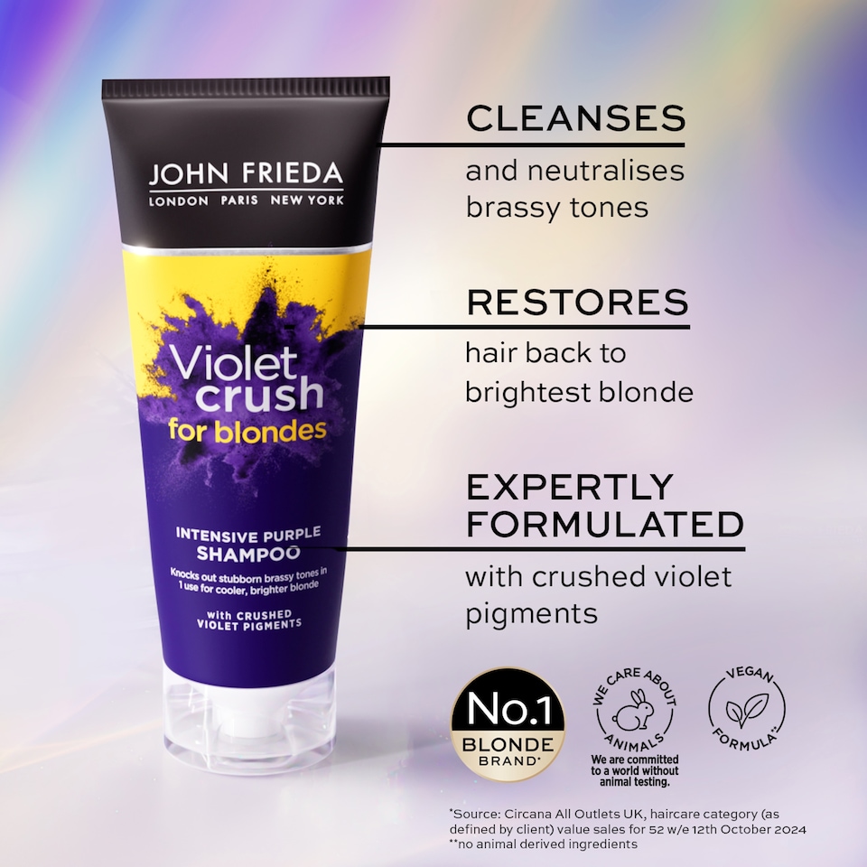 image 1 of John Frieda Violet Crush Intensive Purple Shampoo for Blondes 250ml