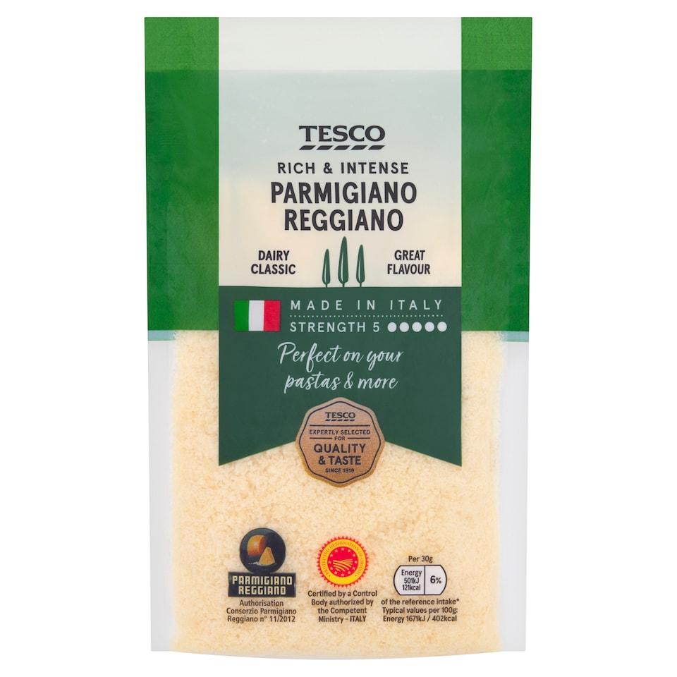Tesco Grated Parmigiano Reggiano 100G