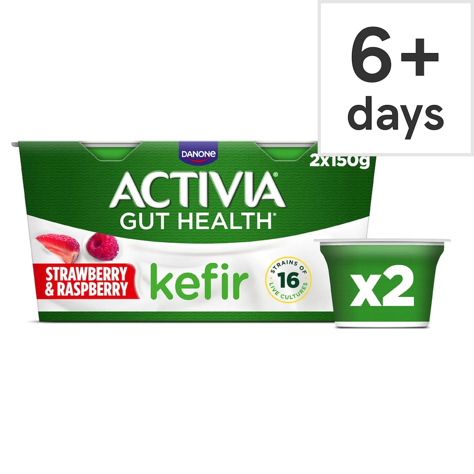 Activia Gut Health Kefir - Strawberry & Raspberry 2 x 150g