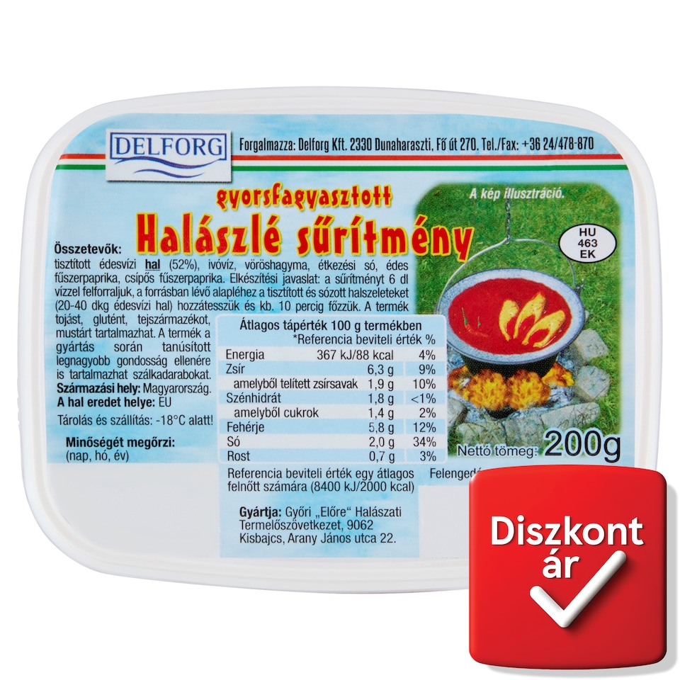 Delforg gyorsfagyasztott halászlé sűrítmény 200 g
