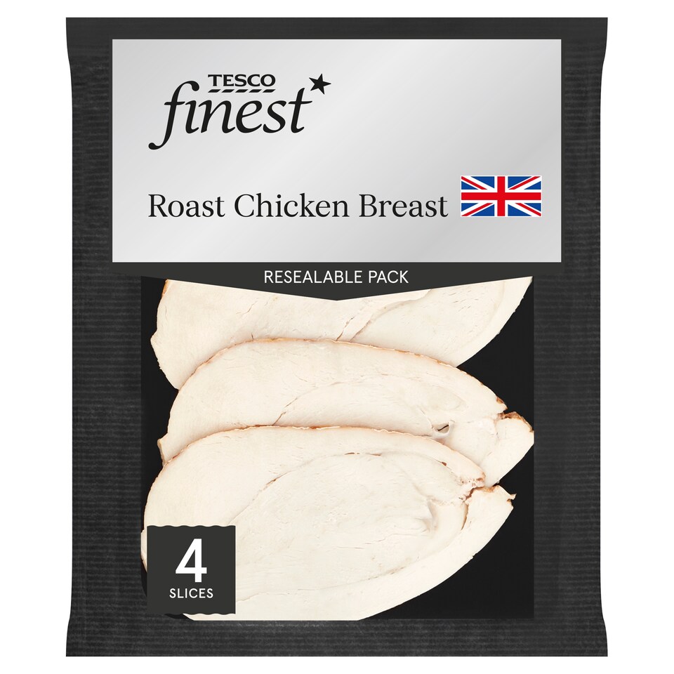 Tesco Finest 4 Roast Chicken Slices 125G