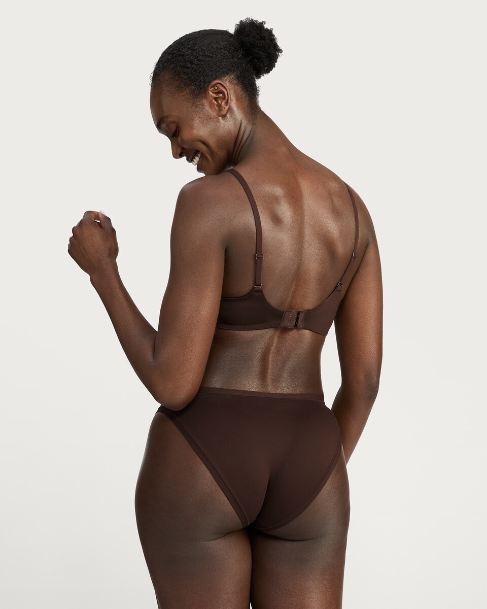 image 1 of F&F Underwired Contour Push Up Bra in Dark Nude