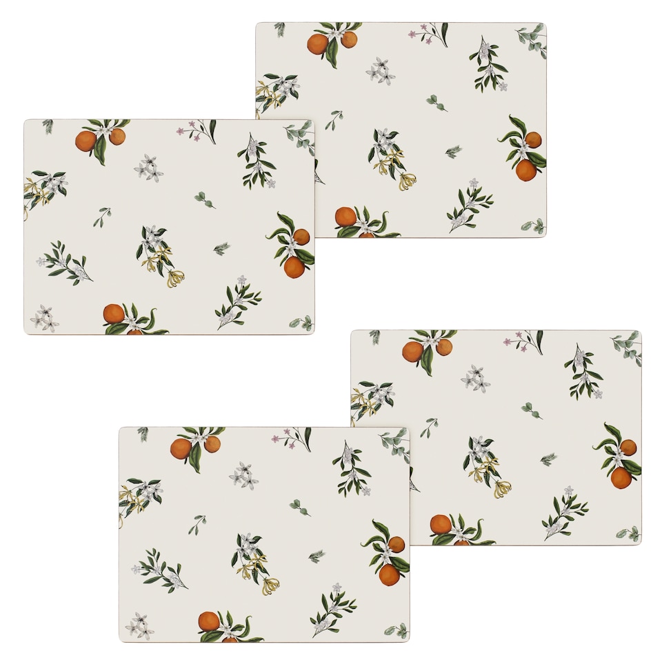 image 1 of F&F Home Cork Back Placemat Jasmine 4 Pack